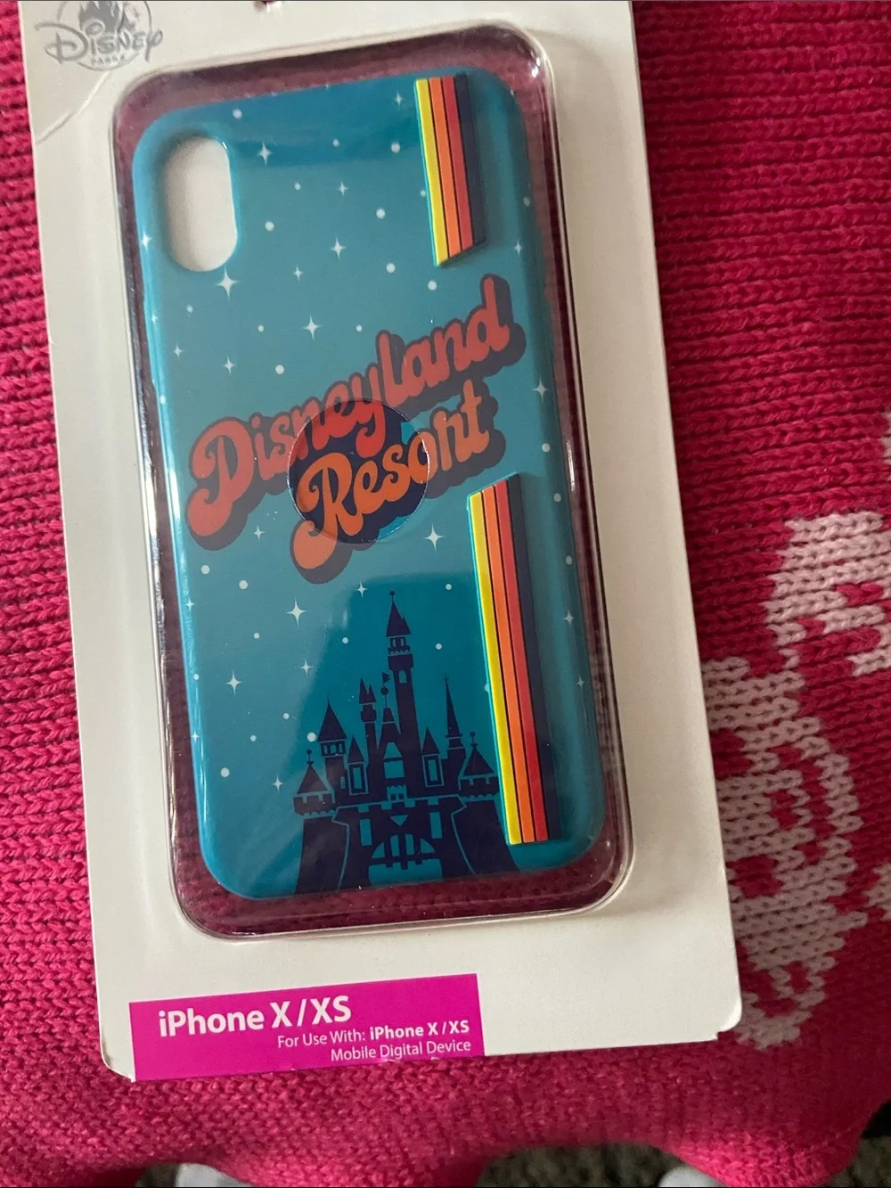 Disney Teal iPhone X/XS Case with Retro Rainbow Accents